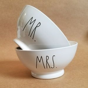 Rae Dunn MR. & MRS. Bowl set